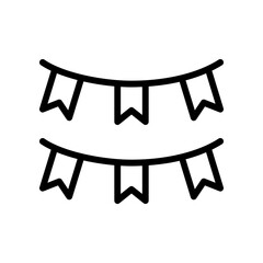 Two Layered Flag Bunting Garlands for Party Decor and Celebration