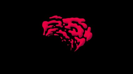 Animated red heart pulsing. Animated red heart gracefully floats. red heart animation. 