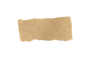 Old parchment paper torn edges strips isolated. Piece of yellow torn edges paper ripped isolated on white background.