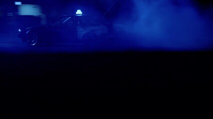 Pirouettes on the drift track are done by a night taxi.