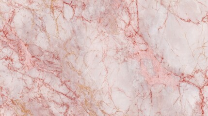 Romantic Rose Pink Marble Texture with Dramatic Red and Subtle Gold Veining
