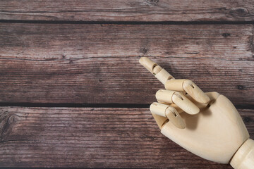 Hand a robotic concept made from wood