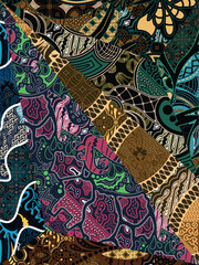 Fototapeta premium classic batik design with abstract pattern