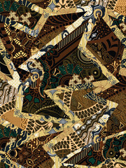 Fototapeta premium classic batik design with abstract pattern