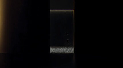 Stylish modern interior with dark, moody atmosphere