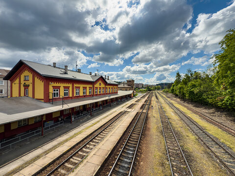 Pribram railway station in Central Bohemia, Czech Republic