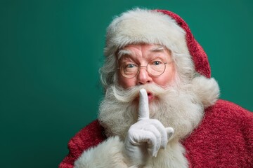 Naklejka premium Cheerful Santa shares New Year joy!