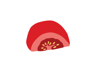 Sliced Tomato Clip Art Illustration
