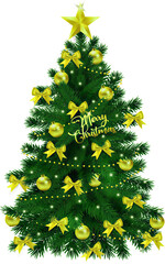 Yellow Christmas Tree Decor 🎄 merry Christmas tree 