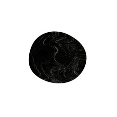 Abstract Black Wavy Marble Shape