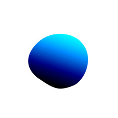 Fluid Abstract Shape with Blue Gradient Fill