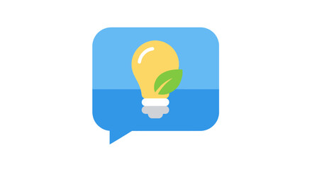 Eco Friendly Idea Communication Icon Isolated on White.