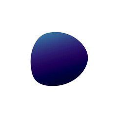 Abstract Amorphous Gradient Shape in Deep Blue and Indigo