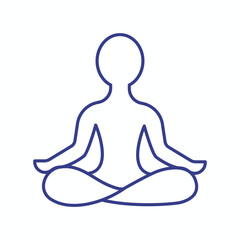 Serene figure in lotus pose embracing inner peace and calmness for wellness