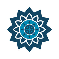 Eternal Peace Meditation Mandala Silhouette Design