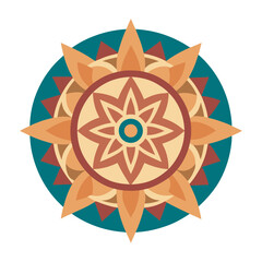 Mystic Floral Geometric Mandala Silhouette Design