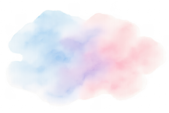 Abstract watercolor cloud shape with pastel gradient - Powered by Adobe