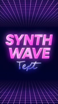 Vertical Synth Wave Text