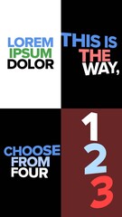 Vertical Rotating Text with 4 Directions