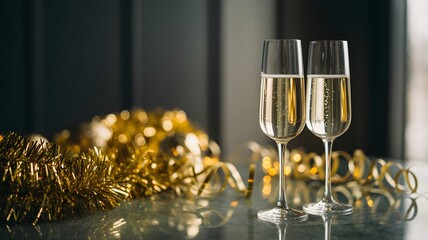 Champagne Celebration A Toast to the New Year and Festive Cheers