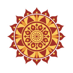 Cultural Pattern Round Mandala Silhouette Artwork