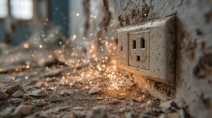 Electrical Outlet Short Circuit Explosion