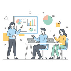 Business Presentation vector illustration