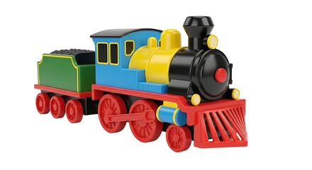 Fototapeta premium Toy Train Engine Locomotive Railroad Fun Transportation Travel Journey