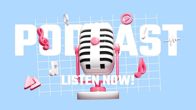 Cute 3D Podcast Intro