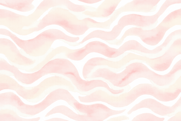 Abstract wavy blush watercolor texture with transparent background