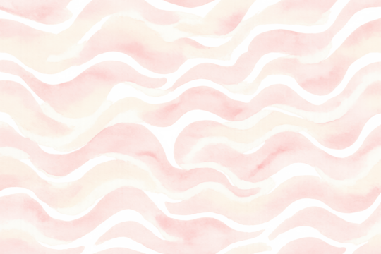 Abstract wavy blush watercolor texture with transparent background - Powered by Adobe