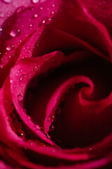 Naklejka premium close up red rose with water drops