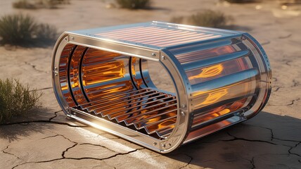 Innovative solar cooker showcasing sustainable technology for alternative cooking methods