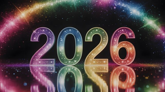 A Digital Illustration of the Year 2026 Celebration