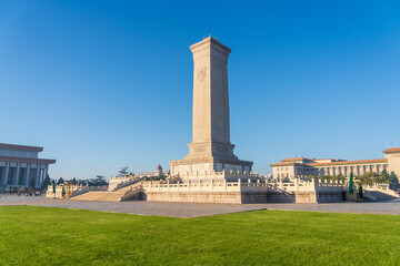 Obraz premium Monument to the people's heroes at Beijing Tiananmen square