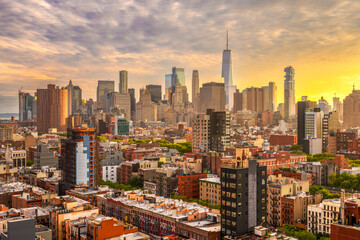 New York, New York, USA Lower Manhattan City Skyline 788