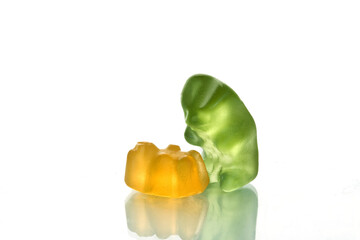 Gummy bear story series - becoming a single-parent (social issue concept)