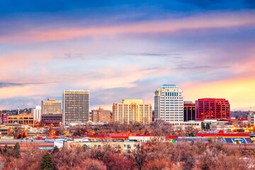 Colorado Springs, Colorado, USA Downtown City Skyline 743