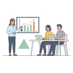 Marketing Strategy Meeting vector illustration