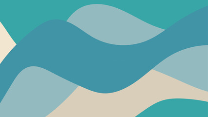  Abstract summer background vector with soft colorful waves and warm gradient tones. Modern minimal design for tropical themes, poster, banner, or seasonal sale template.