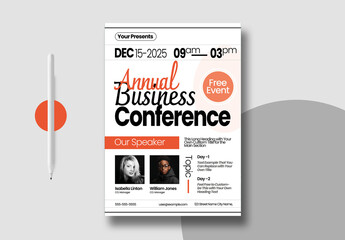 Annual Professional Corporate Business Conference Event Poster Design