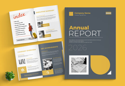 Business Annual Report Template Layout