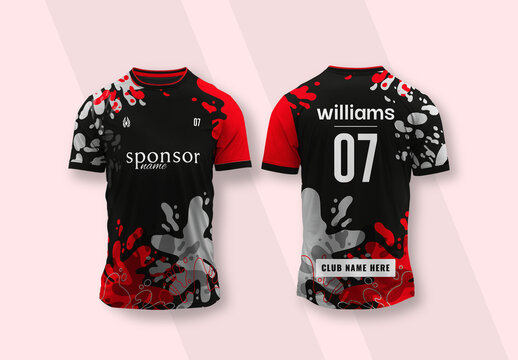 Editable Sports Jersey Design Template