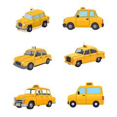  Taxi Cab Illustration Without Background Transparent PNG for Urban Transport Concepts