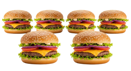 Delicious Cheeseburgers with Fresh Ingredients.