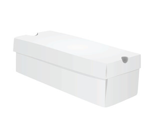 Naklejka premium White closed cardboard box. vector