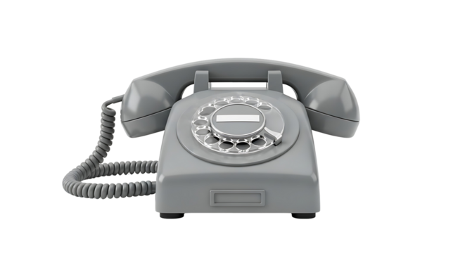 Vintage telephone rotary dial phone retro communication device technology