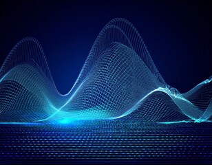 technology abstract particle wave background