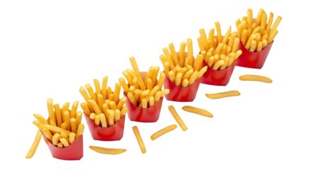 Delicious French Fries in Red Containers 3.