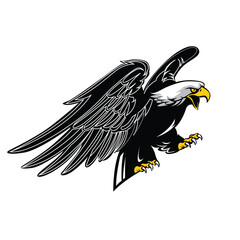 Eagle Black And White, Vector Template Set for Cutting and Printing